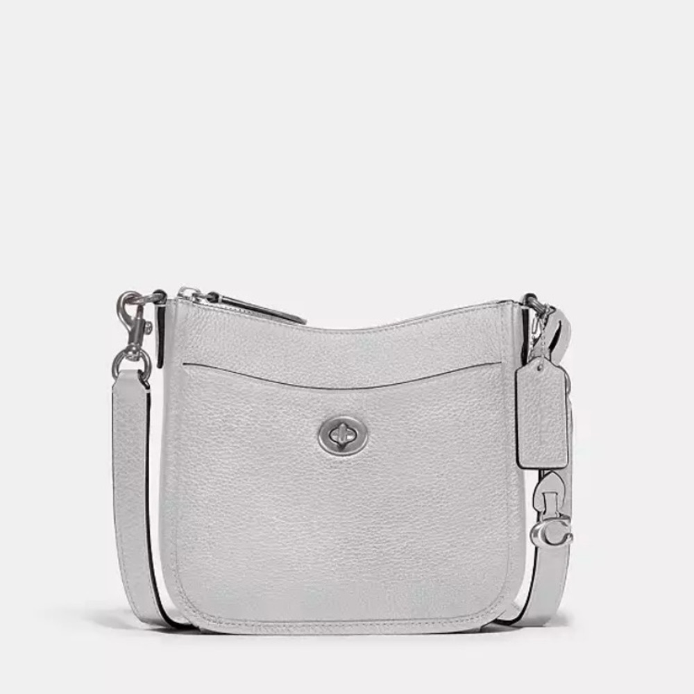 Coach Chaise Silver Crossbody NWOT.